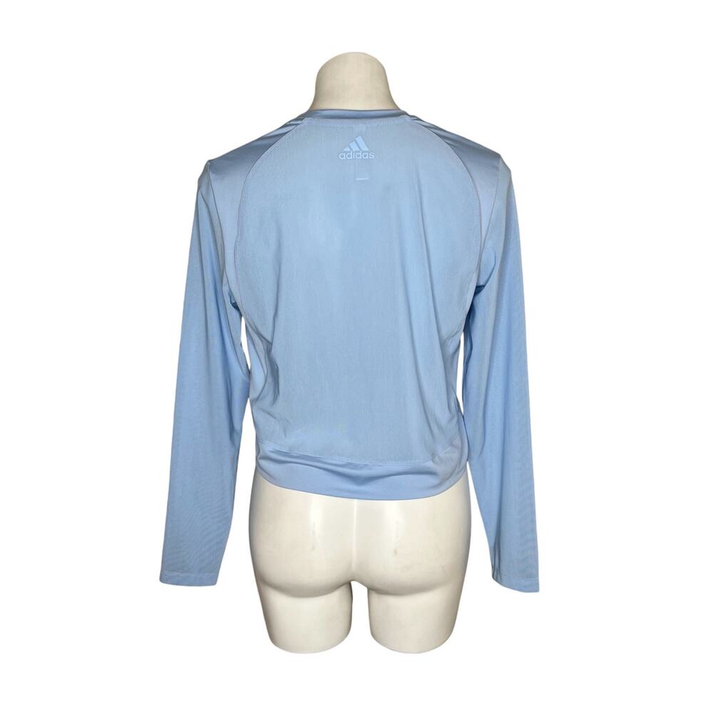 ADIDAS Women’s Long Sleeve Active Top Light Blue Size Medium - Picture 2 of 8